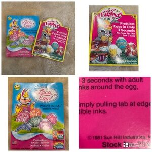 Set of 2 Sealed Vintage l Instant Egg Art  By Sun Hill Bunny Egg Wrappers